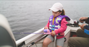 girl fishing